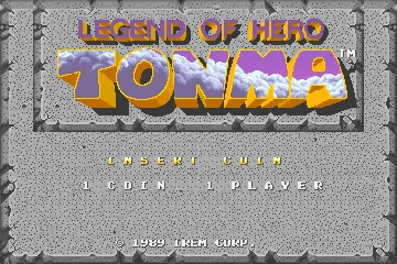 Legend of Hero Tonma screen shot title